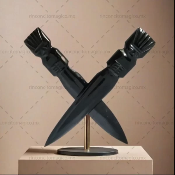 Accesorio Daga de Obsidiana, Cuchillo de Obsidiana para la protección, sanación, limpieza y purificación