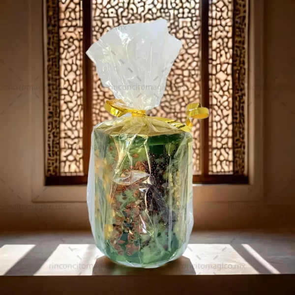 Luminaria, Veladora, Vela de la Abundancia color Verde para la abundancia, dinero, protección, sanación, limpieza y purificación