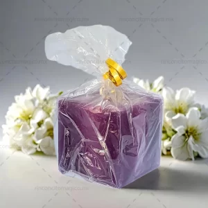 Luminaria, Veladora, Vela del Arcángel Zadquiel color morado violeta púrpura para la protección, sanación, limpieza y purificación