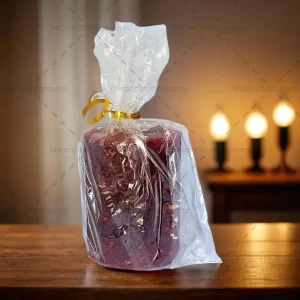 Luminaria, Veladora, Vela de Chile color Vino Roja para la protección, sanación, limpieza y purificación