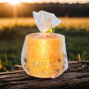 Luminaria, Veladora, Vela Energética color amarilla para la protección, sanación, limpieza y purificación