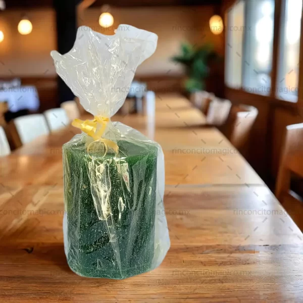 Luminaria, Veladora, Vela Éxito Profesional color Verde para la abundancia, protección, sanación, limpieza y purificación