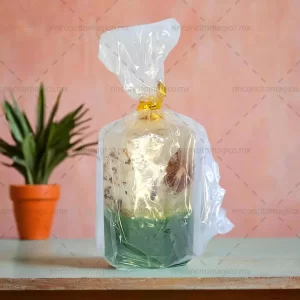 Luminaria, Veladora, Vela de Limpias color Verde Blanca para la protección, sanación, limpieza y purificación