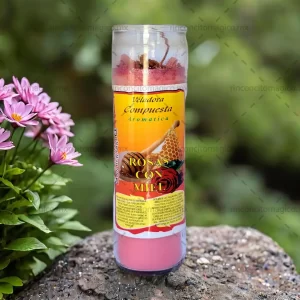 Luminaria, Vela, Veladora del Amor color rosa para el amor, protección, sanación, limpieza y purificación