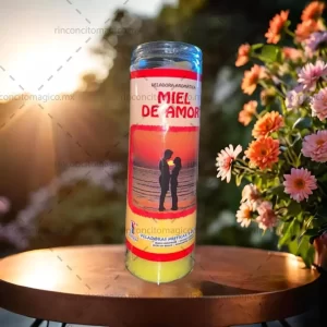 Luminaria, Vela, Veladora Miel de Amor color rosa para el amor, pareja, protección, sanación, limpieza y purificación