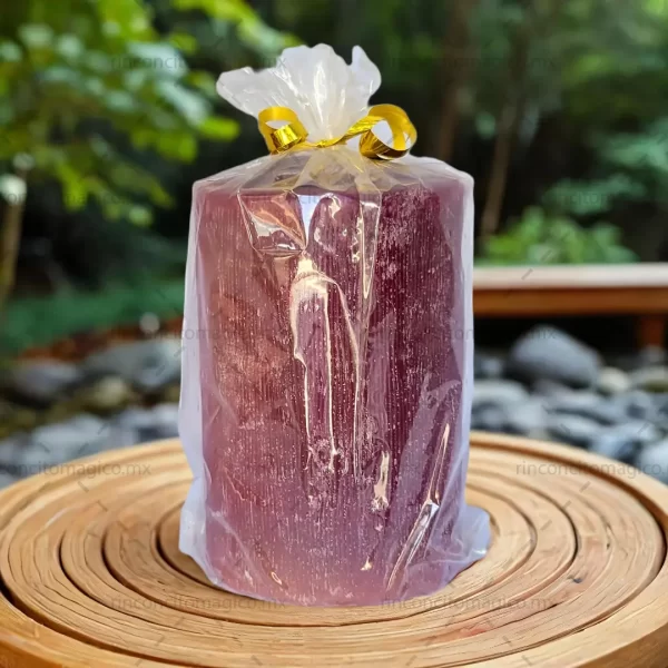 Luminaria, Veladora, Vela, Velón Solar color morado púrpura para la transmutación, protección, sanación, limpieza y purificación